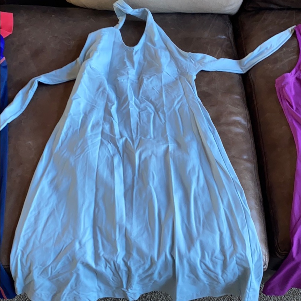 Light blue Patagonia tie neck dress